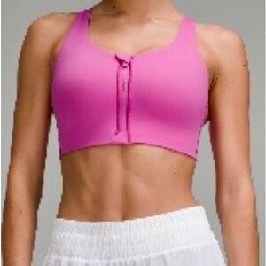 Lululemon Athletica Energy Zip Fuchsia Sports Bra
